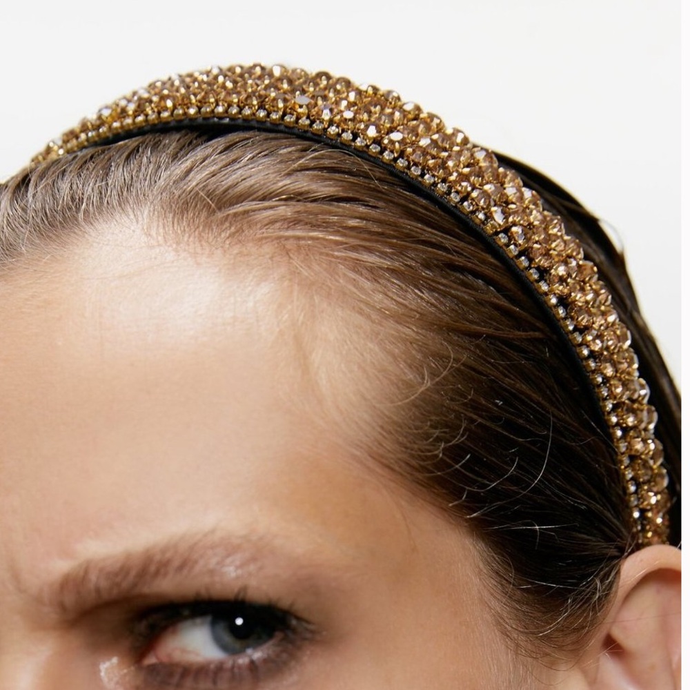 ZARA GOLD JEWEL RHINESTONE HEADBAND
